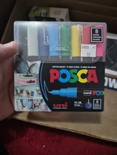 #2 Posca Acrylic Paint Markers - Set of 8 Colors - Extra-Fine Tip - PC-1M  0.7mm