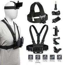 Phone Chest Strap Harness Mount Head Strap Holder Kit For iPhone GoPro Hero