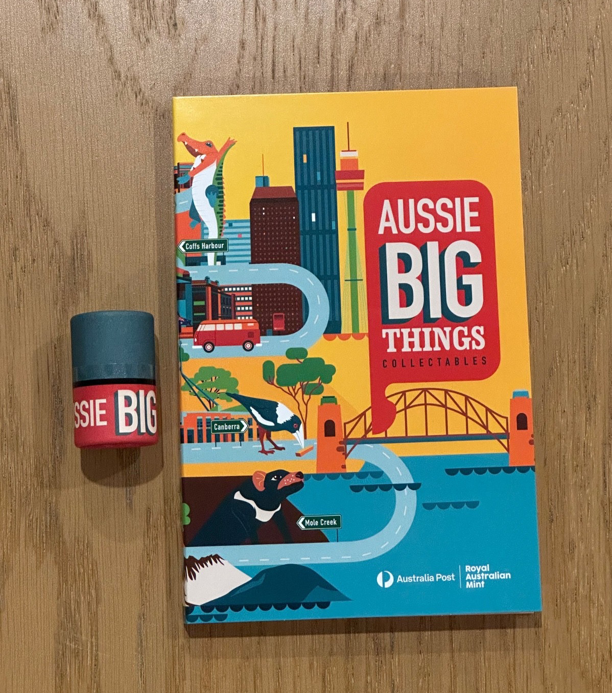 2023 - Aussie BIG Things 10 X $1 Coin Set, Folder and Sealed Tube.