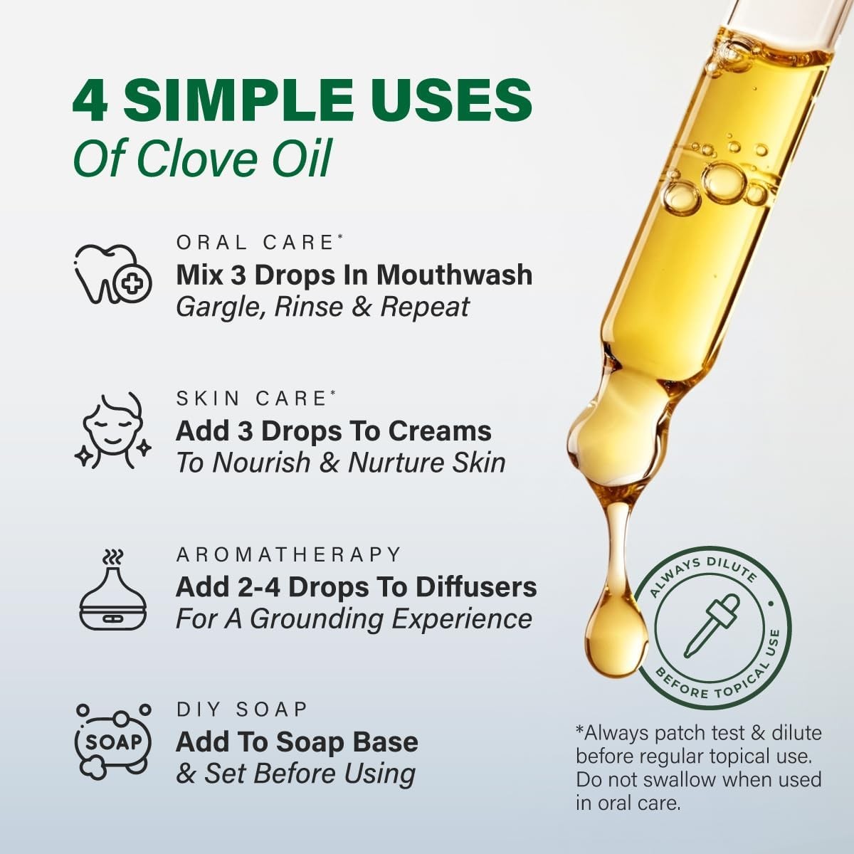 KUKKA Clove Essential Oils - 4 Fl Oz - for Hair, Skin, Diffuser, Aromatherapy &  thumbnail 6