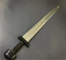35" Ancient Roman Legionary Gladius Carbon Steel Sword with Leather Sheath