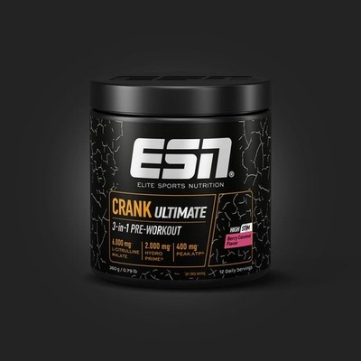 ESN Crank Ultimate 3-IN-1-PRE-WORKOUT-BOOSTER 360g Berry Coconut