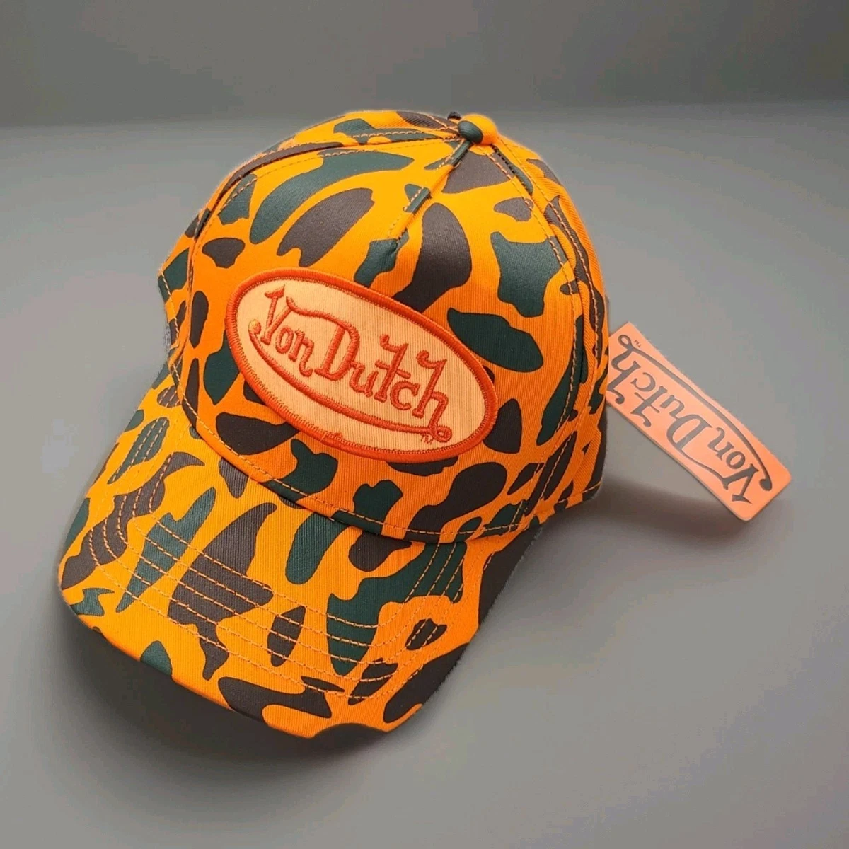 Von Dutch Exclusive Orange Camo Trucker Hat Chris Brown Love my von Dutch “Chris brown” hat ? : r/whatnotapp main image 3