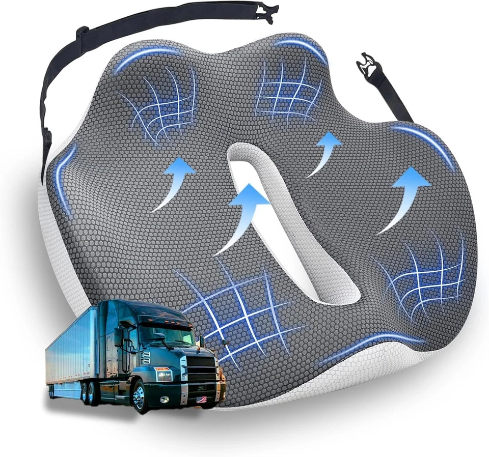 Luxury X-Large Seat Cushion for Truck Drivers – Enhanced Comfort & Pain Relief Foto 3 de 4