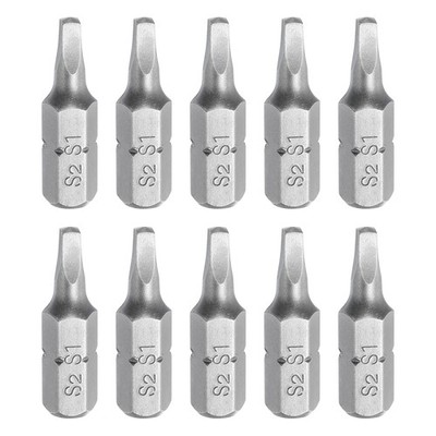 10 Stück 1/4'' SQ1 Vierkant-Bit 1'' Länge S2 Schraubendreher für