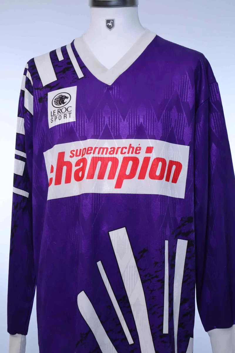 Maillot Domicile Toulouse FC (TFC) 2002-2004 - Lotto - Vintage Violet - Taille M - Porté