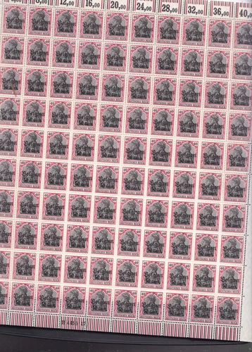 Deutsche Besetzung Belgien Bogensammlung von 10 Originalbogen **