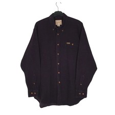 WOOLRICH Purple Shirt Corduroy Long Sleeve Cotton Mens L