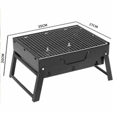 Outdoor Portable Foldable Charcoal BBQ Picnic Grill Box large 35x27x20cm Melbour