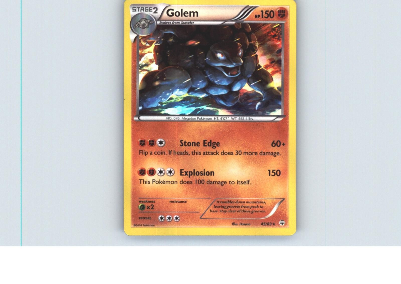 Golem 45/83 Holo Rare Generations Pokemon Near Mint
