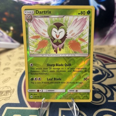 Dartrix 10/149 Reverse Holo Sun & Moon Pokemon TCG
