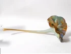 Vintage Murano Italy Glitter Art Glass Flower 12"