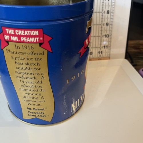 Planters Peanut Tin Can Mr. Peanut 75th Birthday Collectible Sm Dent 1991 - Picture 6 of 6