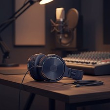 Over Ear Wired Headphones Studio Monitor DJ Mixing 50mm Neodymium Drivers