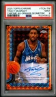 Tracy McGrady 2025-26 Topps Chrome Orange  Sp Refractor Auto /25 PSA 9