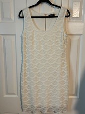 Guess Los Angeles White Fringe 20s Flapper Costume Party Dress Size 12 