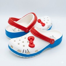 Crocs Hello Kitty Classic Clog Shoes Limited Edition Women's 11 Mens 10 New Rare