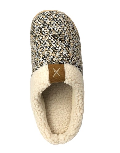 New Women and Men In/Outdoor Knitting Slipper with Fleece Lining Rubber Bottom - Picture 14 of 16