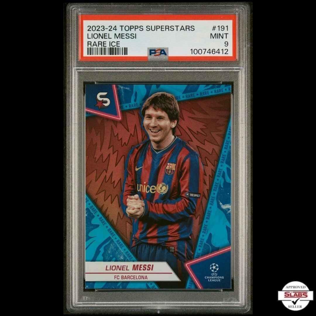 PSA 9 2023-24 Topps UCC Superstars Legends #191 Lionel Messi Rare Low Pop SP