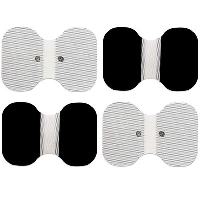 TENS Unit Pads 4.3  X 6 , 4Pcs Snap Electrode Pads Large, Butterfly Shape, Re...