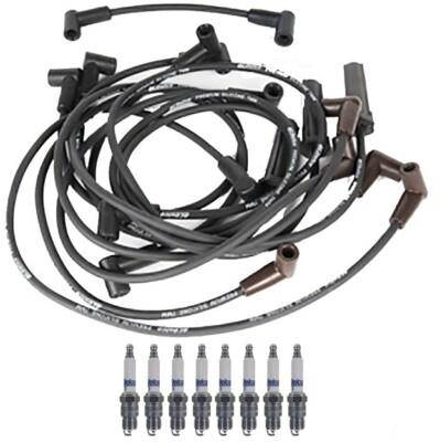 GM OE Ignition Wire Set & 8 ACDelco Rapidfire Spark Plugs Kit For Buick 5.0L V8