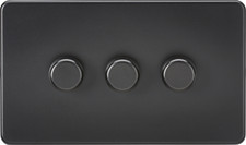 Knightsbridge Screwless Matt Black Full Range, Switches, Sockets, Dimmers & More