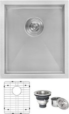 Ruvati 16" Undermount 16 Gauge Bar Prep Single Bowl Kitchen Sink- RVH7111 2830 