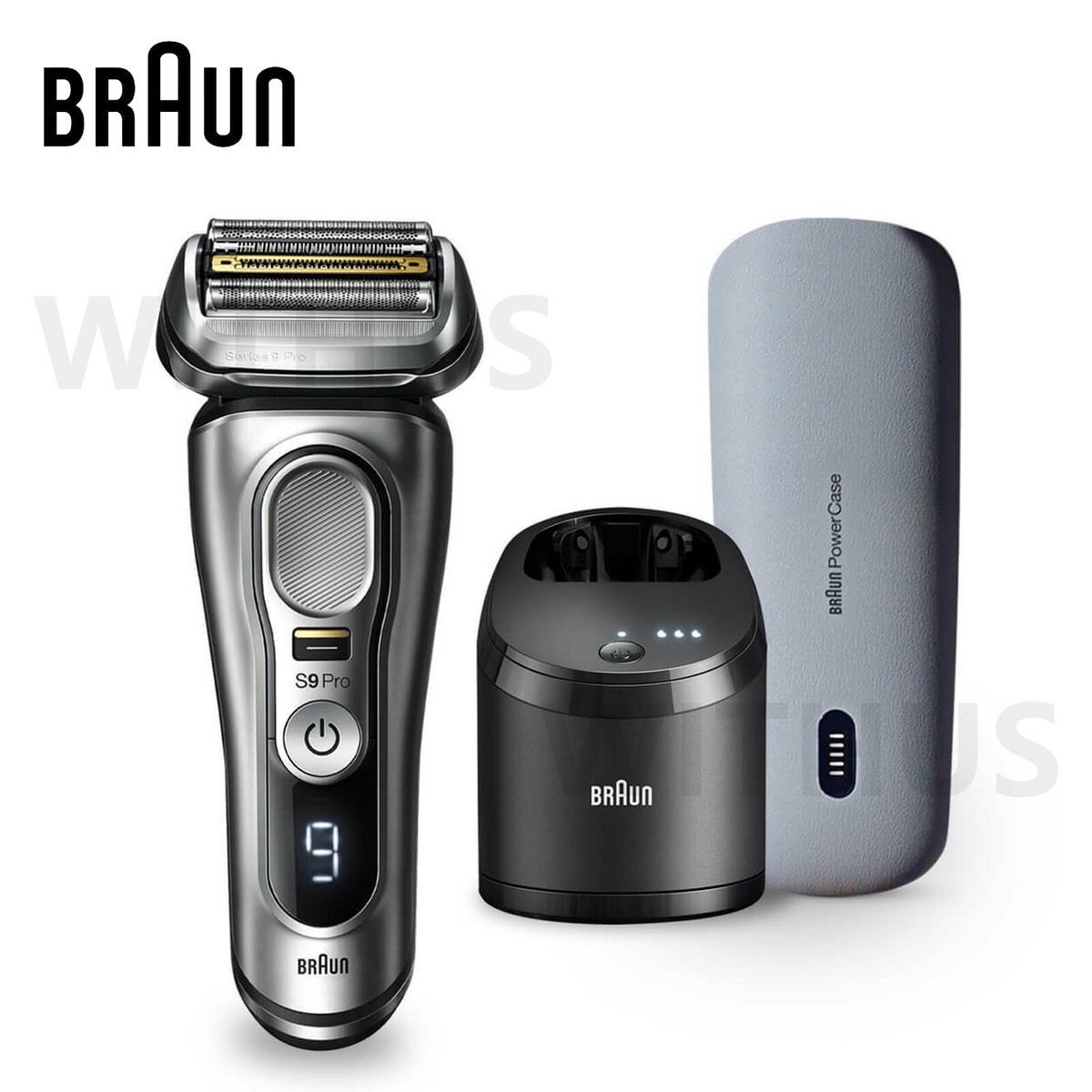 Braun Series 9 Pro 9477cc Electric Shaver with PowerCase Wet