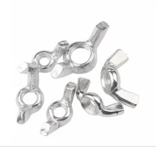 White Zinc Castellated Thumb Wings NUT Wingnuts M3 M4 M5