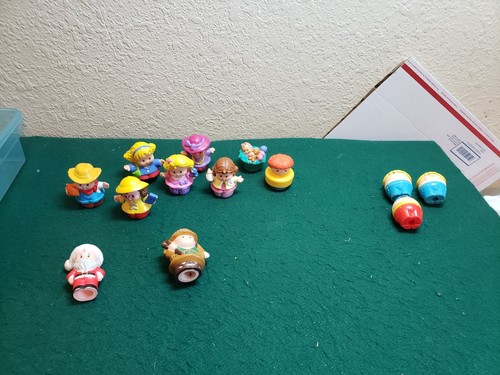Fisher Price Little People Figures Lot 13 Mixed Characters, 3 vintage, As-Is