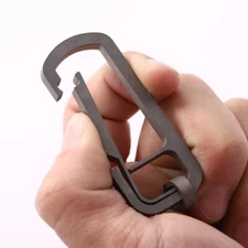 EDC Titanium CNC Key Chain Carabiner Portable Spring Belt Clip Keychain