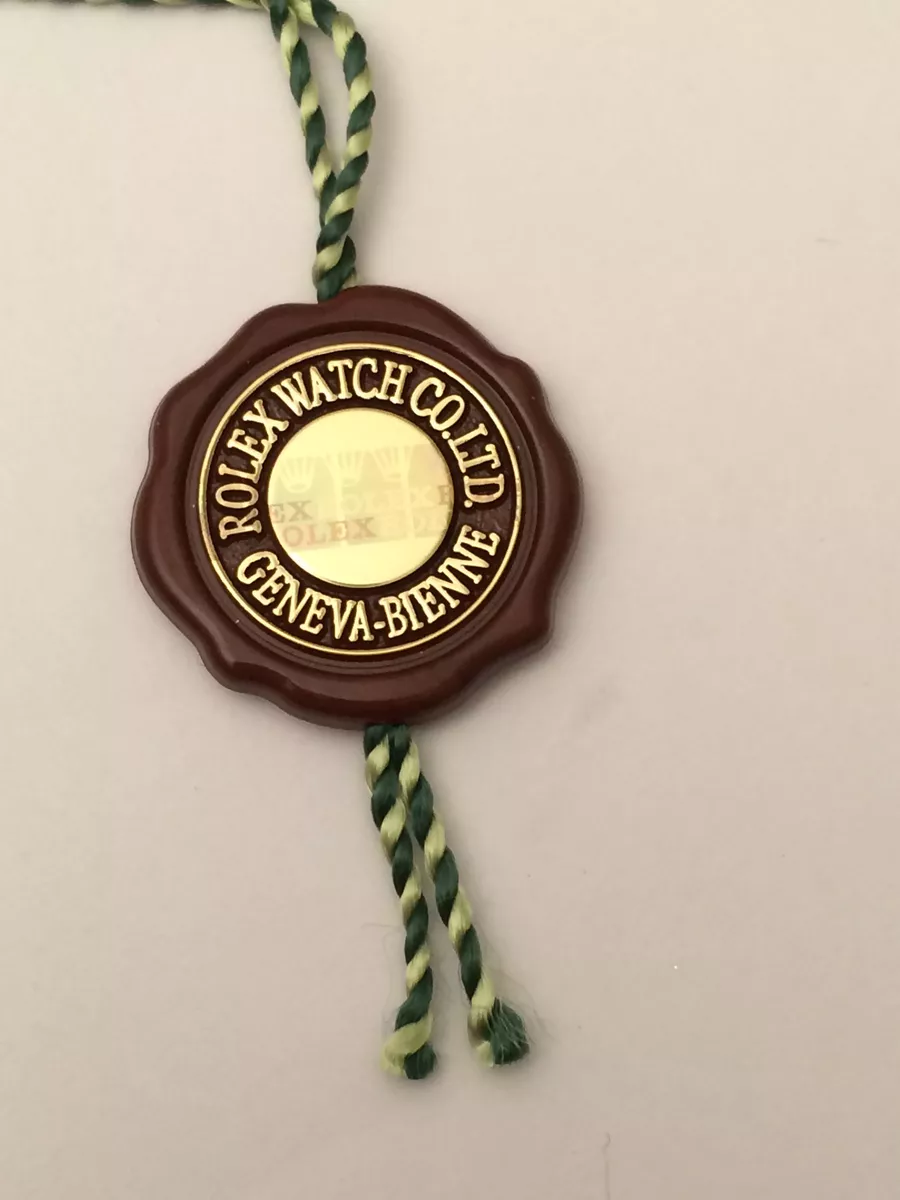 ROLEX Red Tag Seal GENUINE CHRONOMETER SEAL TAG Thread Cut