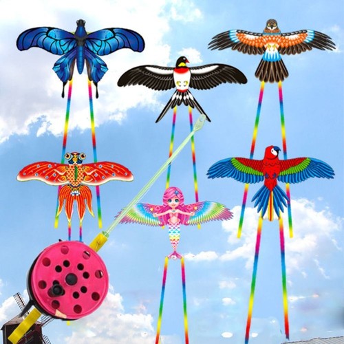 DIY Toy Plastic Eagle Kite Cartoon Flying Bird Kites Garden Outdoor Sports