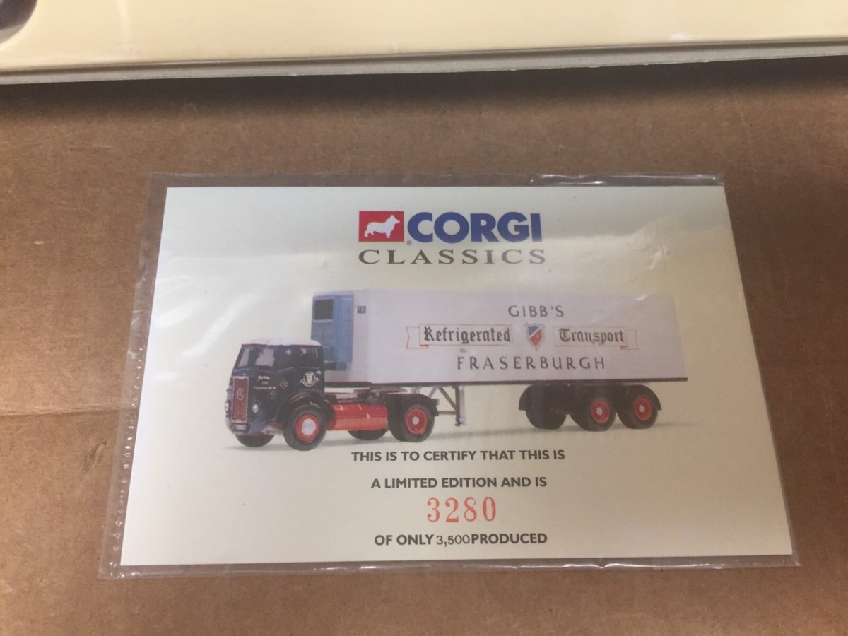 Corgi Remorque classique Gibbs pour réfrigérateur - Échelle 1:50 - Blanc