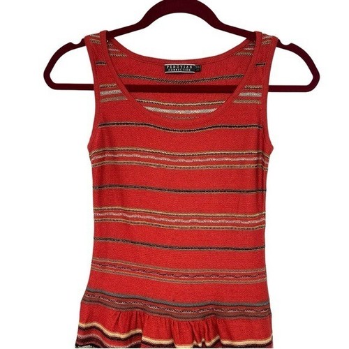 Peruvian Connection Kleid rot Pimabaumwolle bedruckt ärmellos A-Linie Damen XS - Bild 7 von 11