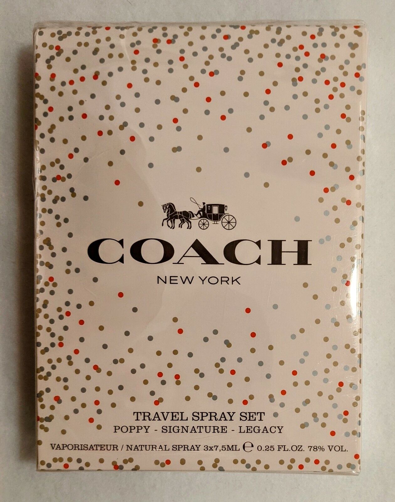 Coach perfume New York Travel gift set Poppy, Signature, Legacy 3 x 0.25 oz
