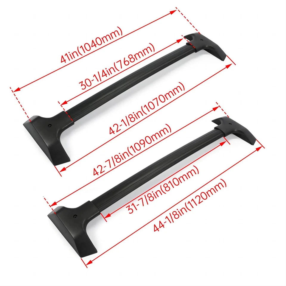 For Chevy Traverse LS/LT/LTZ 2009-2017 Roof Rack Set Cross Bars & Side Rail - Image 2 of 4