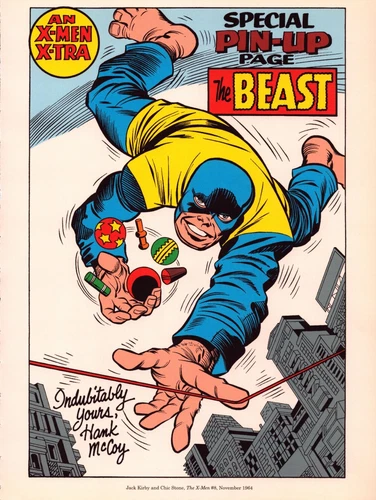 THE BEAST X-MEN JACK KIRBY 9"x12" Marvel Comics Vintage Art Print Poster