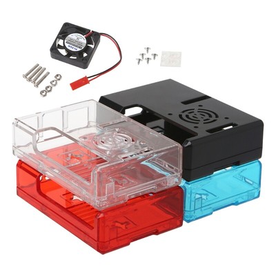 ABS Case Clear Box Shell Cover With RPI CPU Cooling Fan For