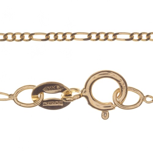 Collar de eslabones finos de oro amarillo de 9 quilates para damas cadena de joyería 375 - 24 pulgadas - Imagen 4 de 12