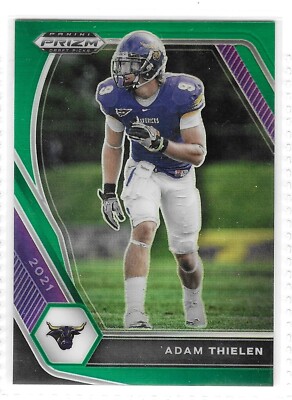 2021 Panini Prizm Draft Picks Green Prizm #52 Adam Thielen