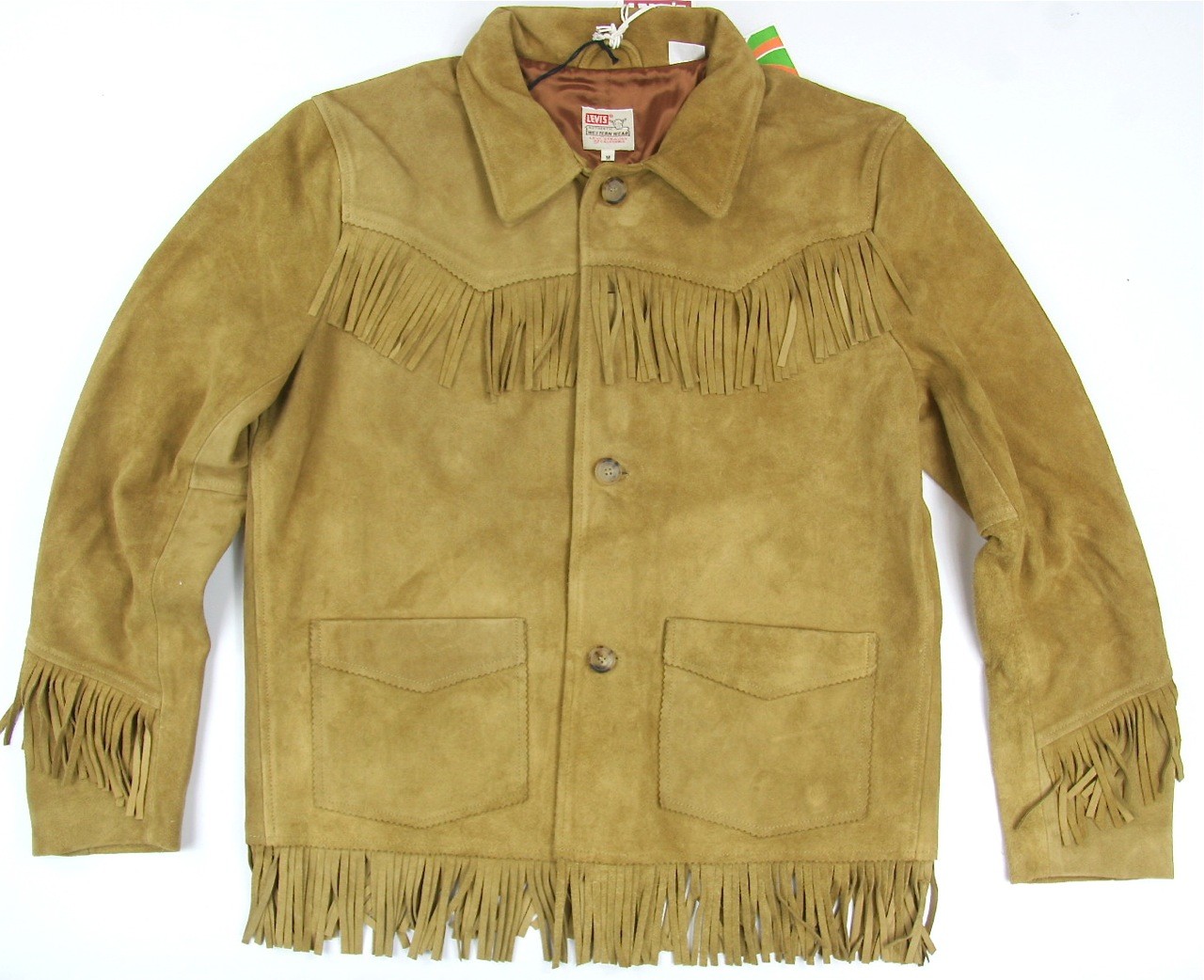 Levis Vintage Clothing LVC Suede Leather Fringe Jacket Slim Fit