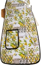 Twill Fabric Kitchen Apron with pocket, 20" x 30", OLIVES BRANCHES, ASM 