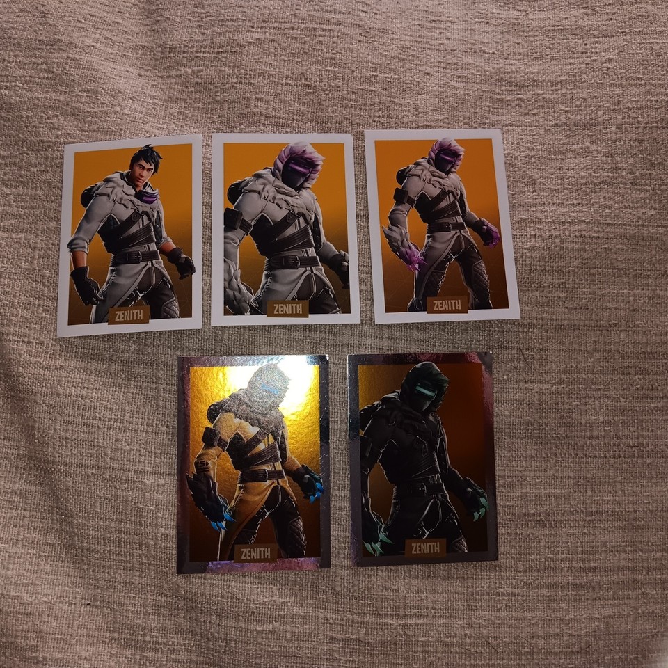 2019 Panini Fortnite Ready To Jump Sticker Lot Zenith Evolved Cards with foils eBay