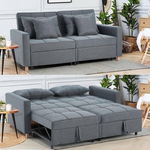 Yodolla 3 In 1 Sofa Bed Convertible Chair Double Sleeper Pull Out Arm