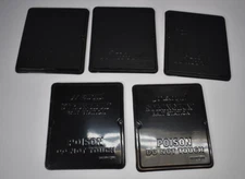 Lot of 5 JT Eaton Strongbox Lid Cover Replacements Black Metal Tin Box