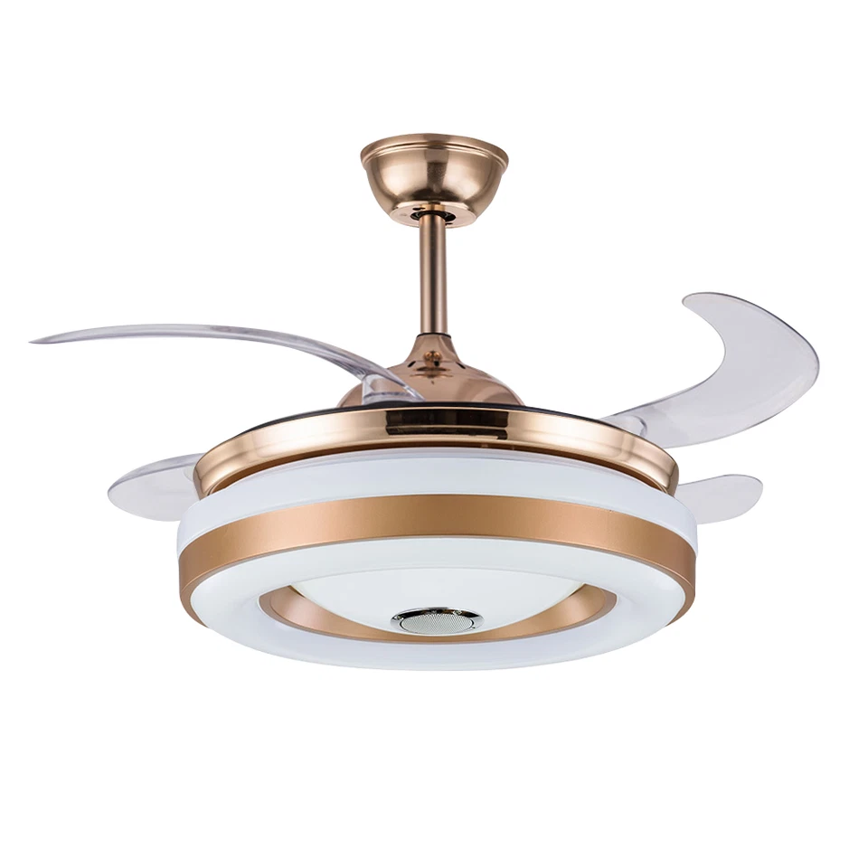 42'' Invisible LED 7-Color Change Ceiling Fans with Lights and Bluetooth Speaker - Image 3 of 4