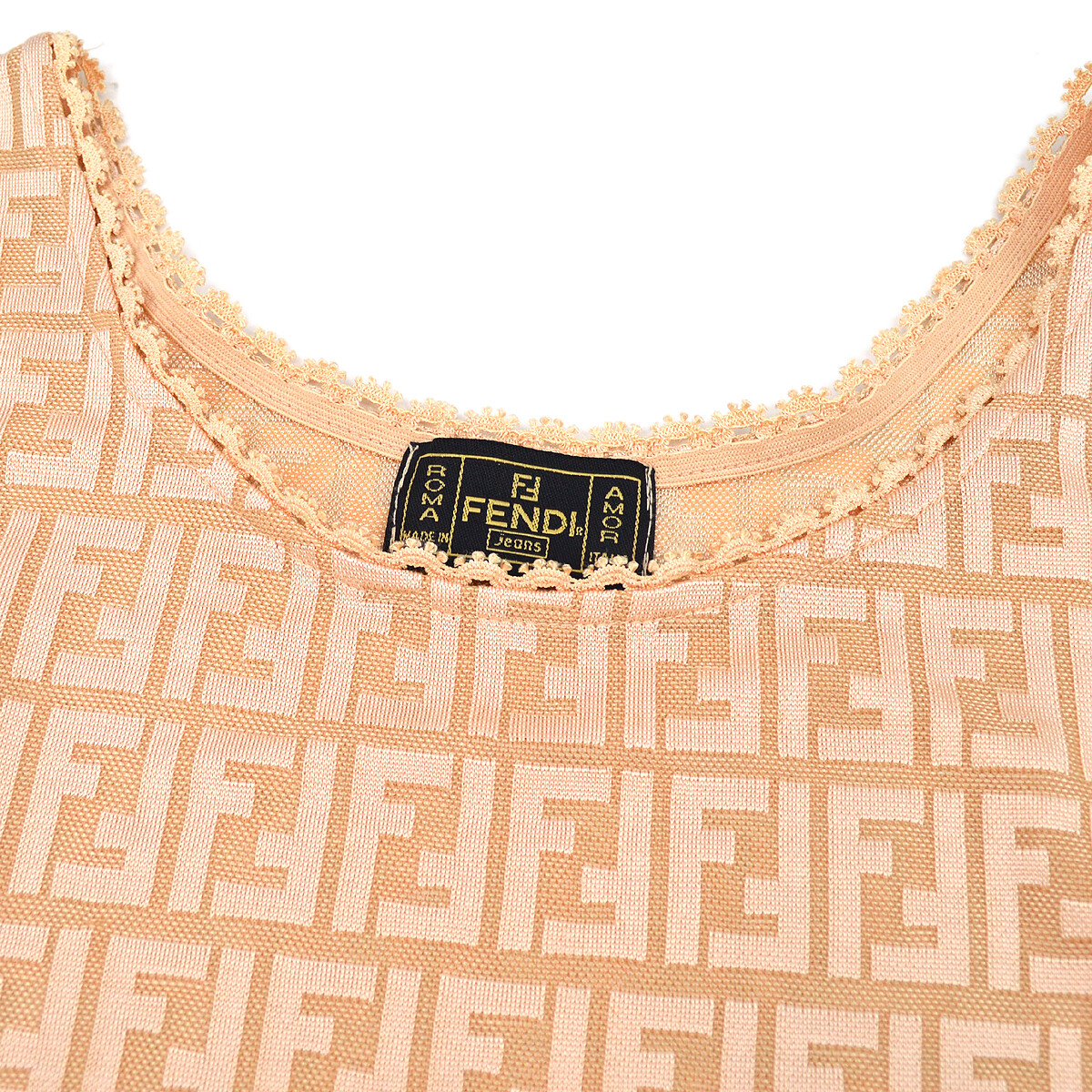 FENDI zucca柄　カットソー Fendi Women's Vintage Zucca Print T-Shirt Nylon Size 44 From
