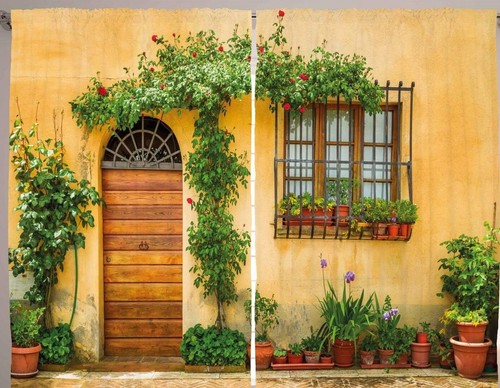 Panoramic kitchen curtains: Tuscany, 39 x 55 inches
