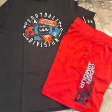 Under Armour Youth Medium 10/12 Boys Outfit Set Summer Shorts Sports